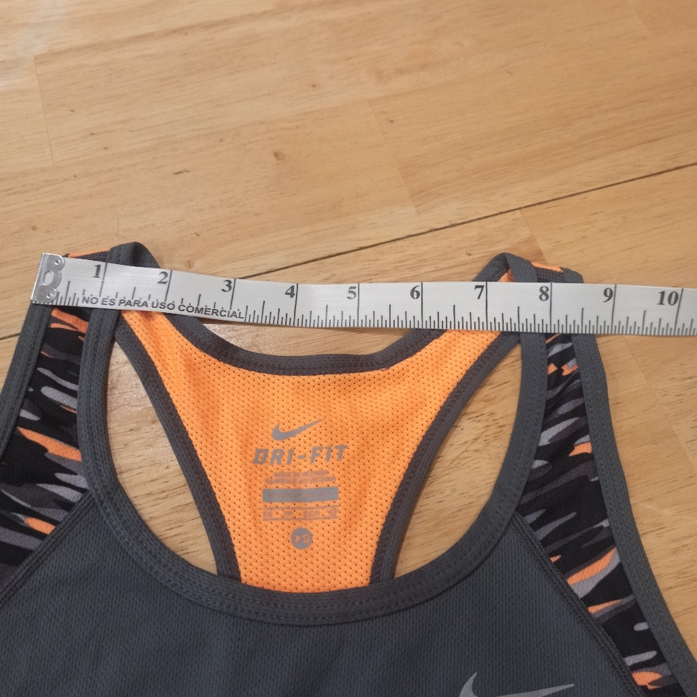 Nike Tank Top Womens XS gray orange Dri Fit  Running Athletic - Picture 12 of 16